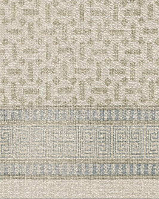 Kairos Ivory & Blue Tufted Rug